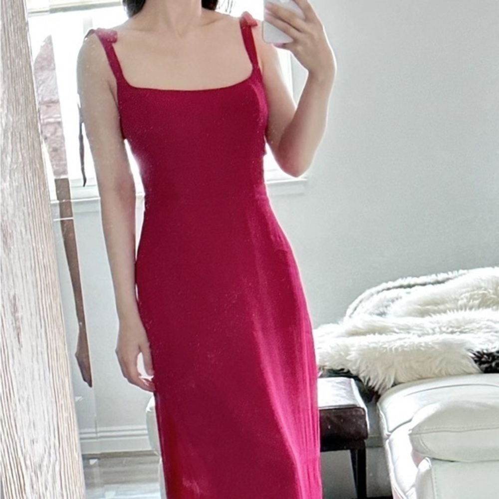 Reformation Besse Dress Rhubarb